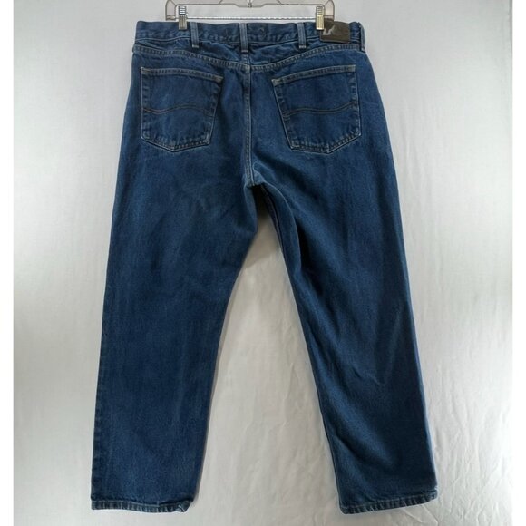 Lee Regular Fit Jeans Mens 40X30 Straight Fit Button Zip Fly 5-Pocket Denim Blue - Picture 2 of 14